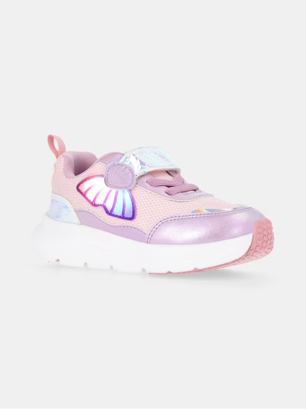 New Athletic Works Toddler Girls Light Up Sneaker Mermaid Accent Size 8